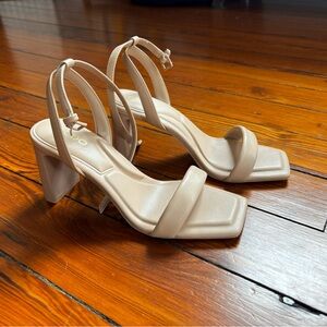 Cream Aldo Sandals - 2.75in heel